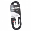 Jack CABLE4ME mini lizdas 3,5 mm stereofoninis - 2 x lizdas mono 6,3 mm signalo garso kabelis 6 m Jack CABLE4ME mini lizdas 3,5 mm stereofoninis - 2 x lizdas mono 6,3 mm signalo garso kabelis 6 m
