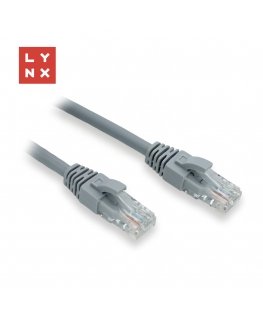LYNX UTP patch-kaapeli Cat6, PVC, 0,5m, harmaa (pakkaus sisältää 10 kpl)