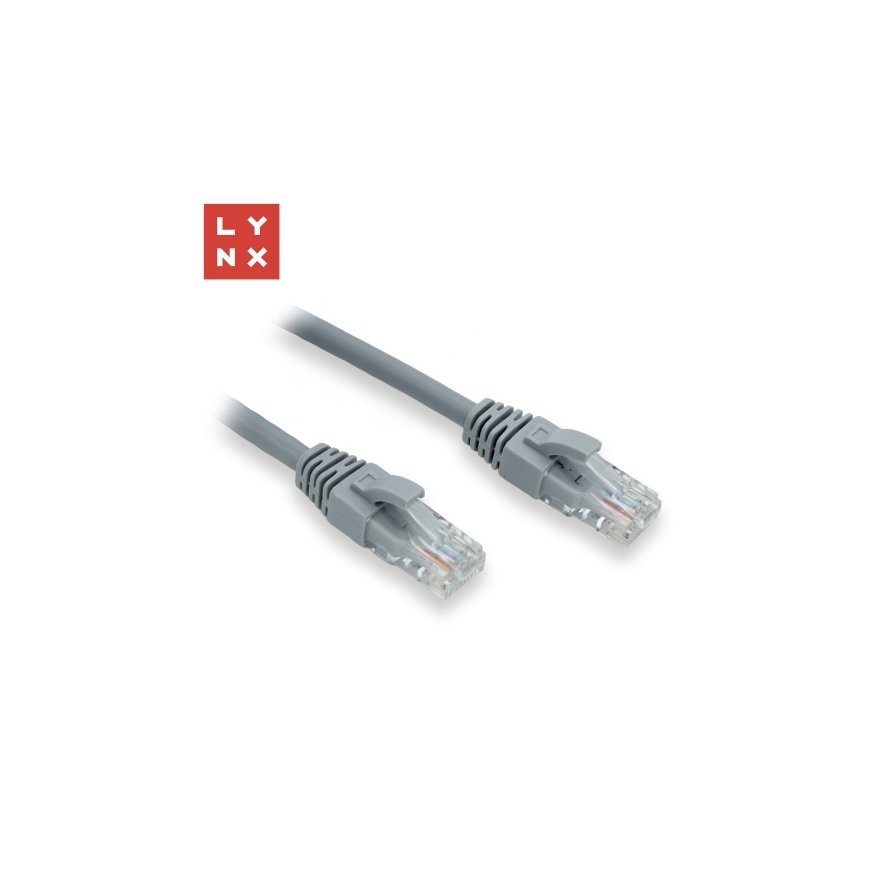 LYNX UTP patch kaabel Cat6, PVC, 0,5m, hall (pakendis on 10 tk) – 2