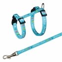 TRIXIE 4181 шлейка для собаки/кошки Синий Нейлон Кошка шлейка с лямкой на шее