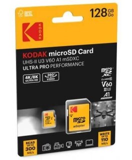 Atmintikaard Kodak mSD 128GB UHS-II U3 A1 V60 Ultra Pro EKMSDM128GUHS2V1K