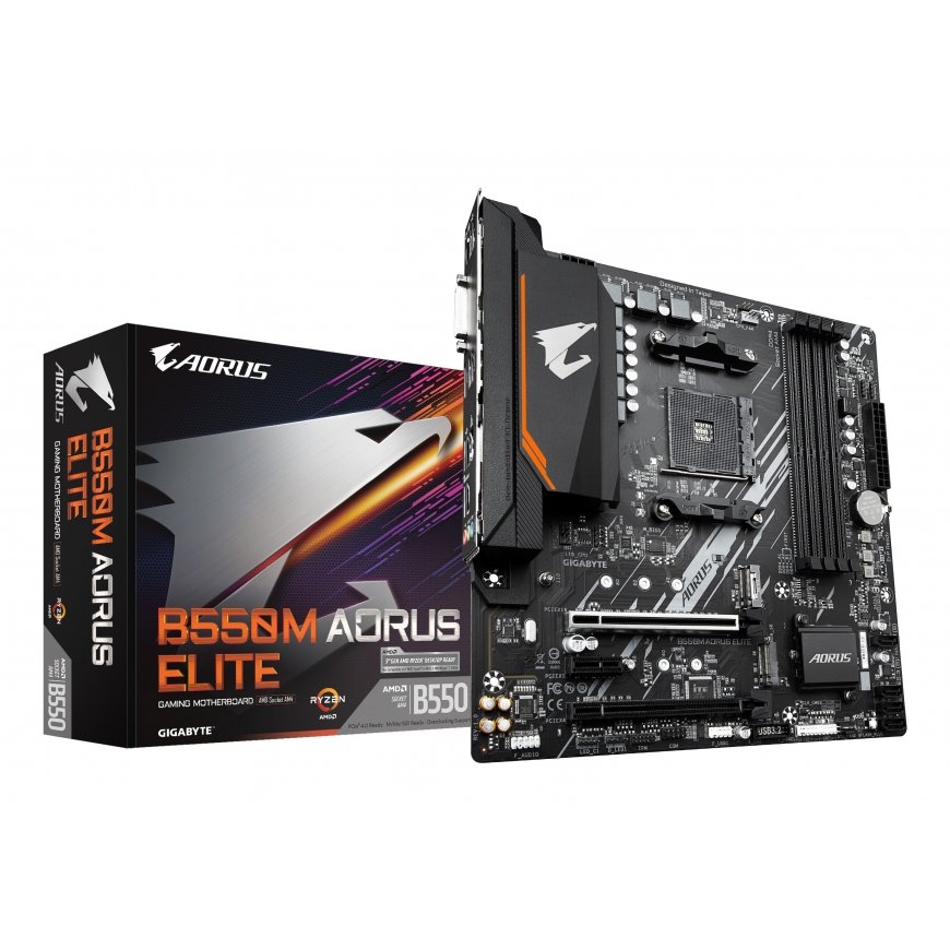 GIGABYTE B550M AORUS ELITE mātes plate