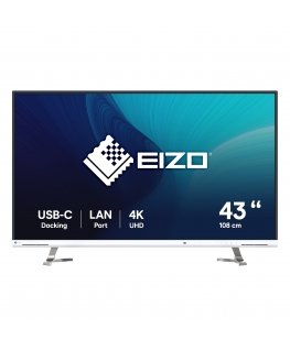 EIZO FlexScan EV4340X-WT LED display 108 cm (42.5") 3840 x 2160 пикселей 4K Ultra HD Белый