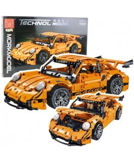 Lean Toys Konstruktorius sportinis automobilis GT Racing 1:14, 1268 detalių, oranžinis