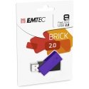 Emtec C350 Brick 2.0 USB atmintukas 8 GB USB A tipo Juoda, Violetinė