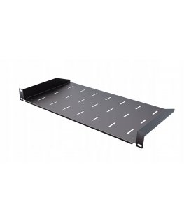 LEXI-Net 19" riiul perforatsiooniga 1U/250mm, kandevõime 15kg, must