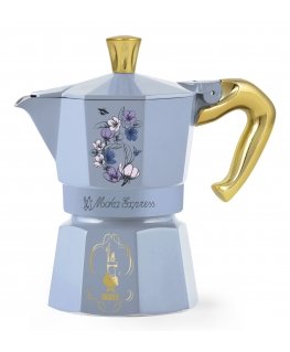 Bialetti Bridgerton Moka pot 0.13 L Blue, Gold
