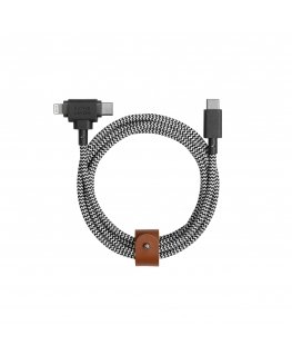 Native Union Belt Cable Duo USB cable 1.5 m USB C USB C/Lightning Black, White