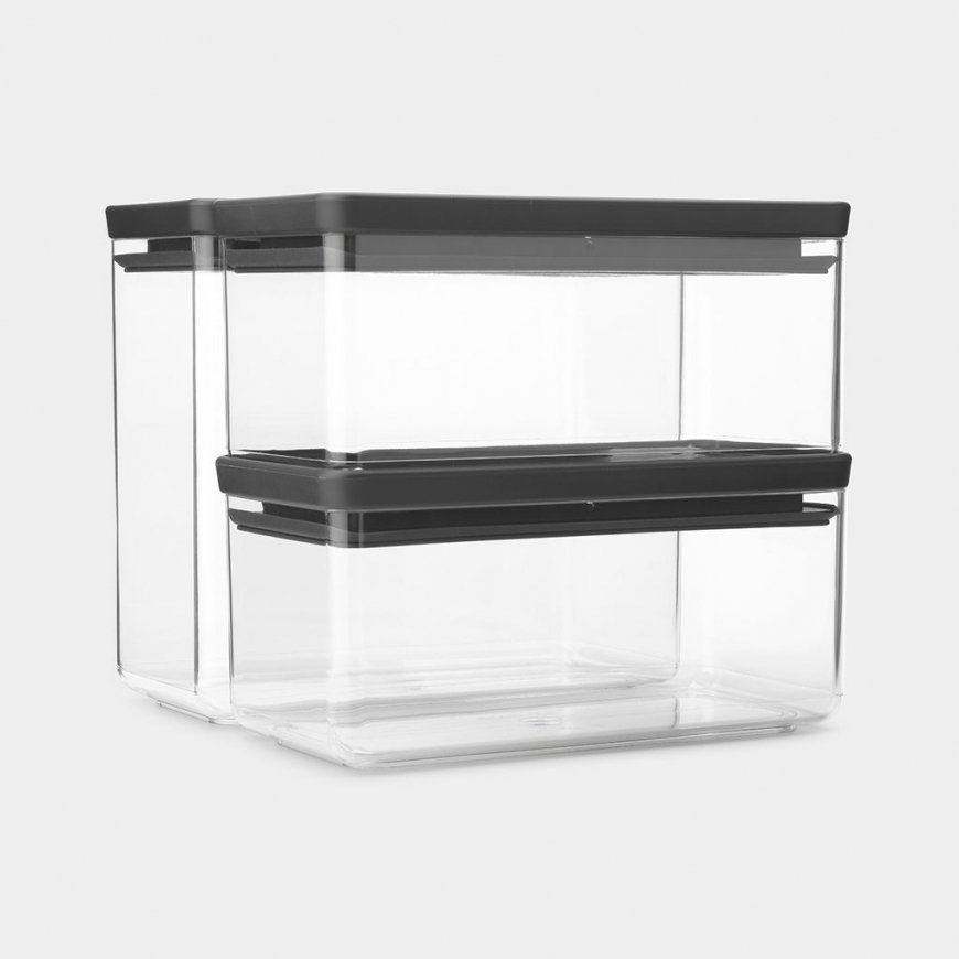 Brabantia Tasty+ Rectangular Canister 6.5 L Grey, Transparent 3 pc(s) – 2