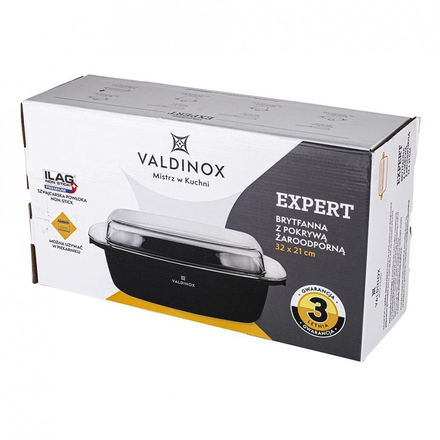 Valdinox Expert 5,7 l alumīnija cepšanas trauks ar vāku – 4