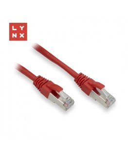 LYNX FTP jungiamasis kabelis Cat5e PVC, CCA, 0,1 m, raudonas (pakuotėje 10 vnt.)