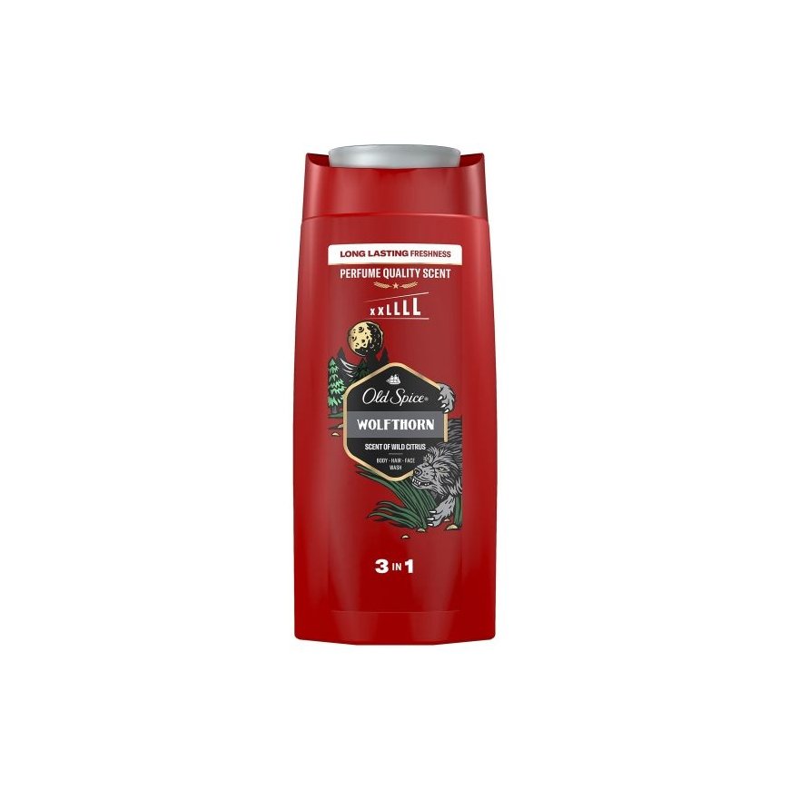 Old Spice Wolfthorn 3-in-1 dušo želė (kūno, plaukų, veido prausiklis) 675 ml