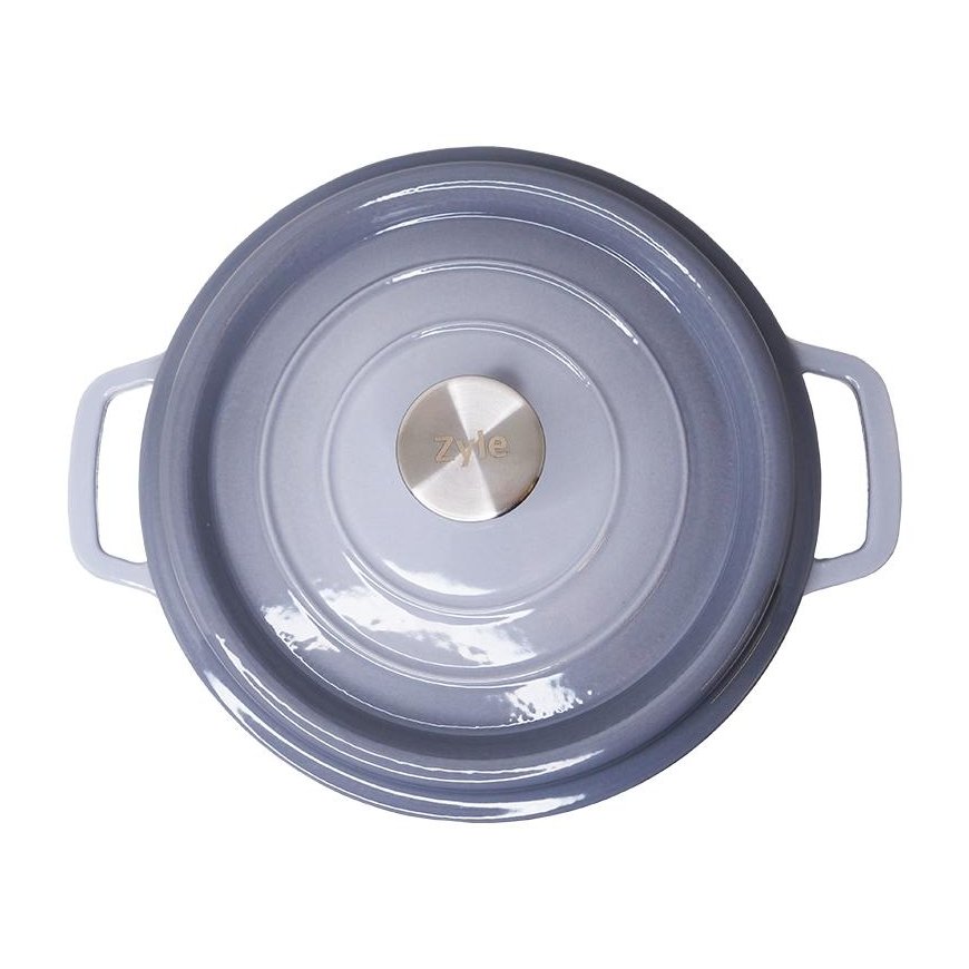 Round enameled cast iron pot Zyle 5 l, gray, ZY126GKI – 4
