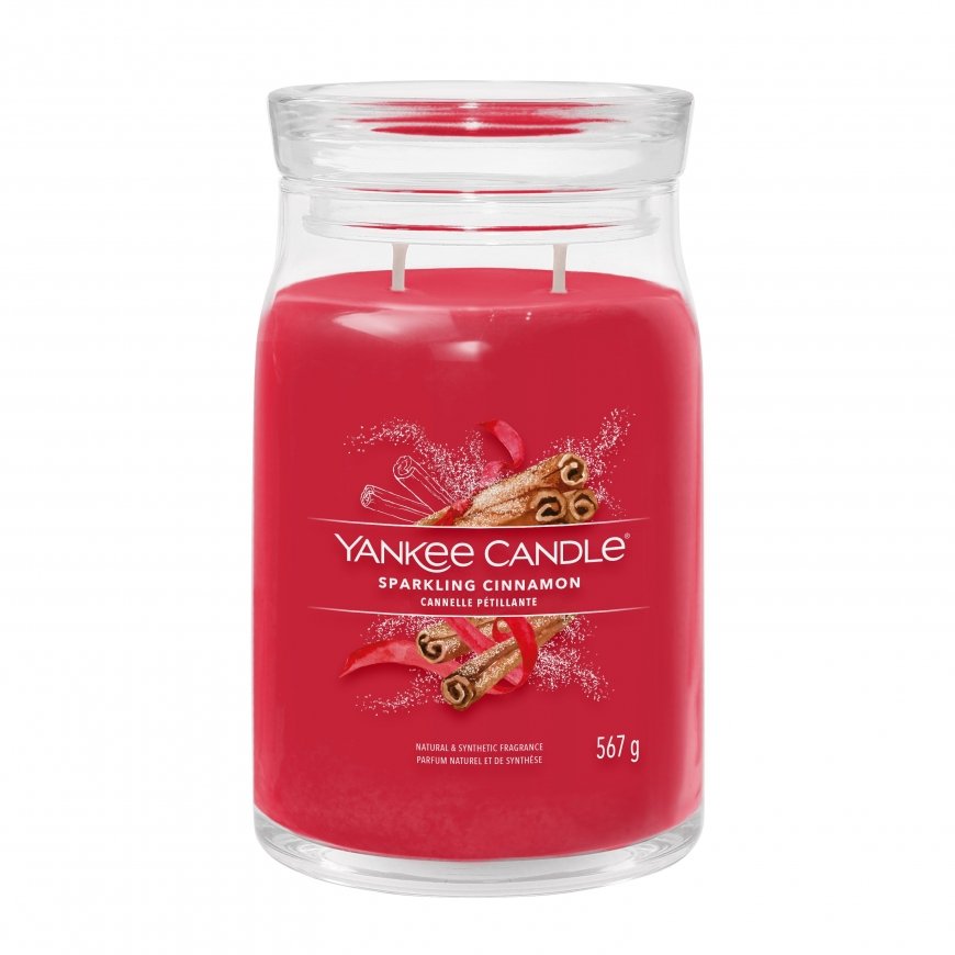 Yankee Candle 1629975E vaško žvakė Cilindras Cinamonas, Gvazdikėliai Raudona 1 vnt
