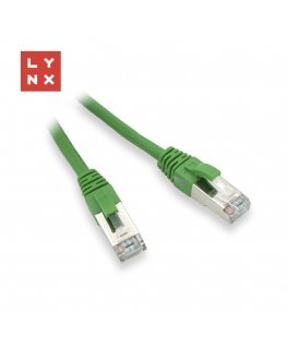 LYNX FTP patch cable Cat5e PVC, CCA, 1m, green (pack of 10 pcs)