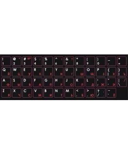 Fusion Accessories "Laminated Stickers RU / ENG" Black/Red