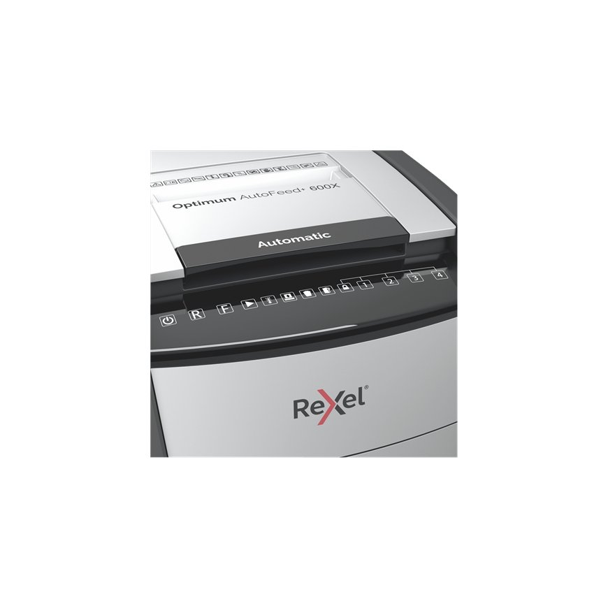 Rexel AutoFeed+ 600X paperisilppuri Ristiinleikkaava 55 dB 23 cm musta, Harmaa – 5