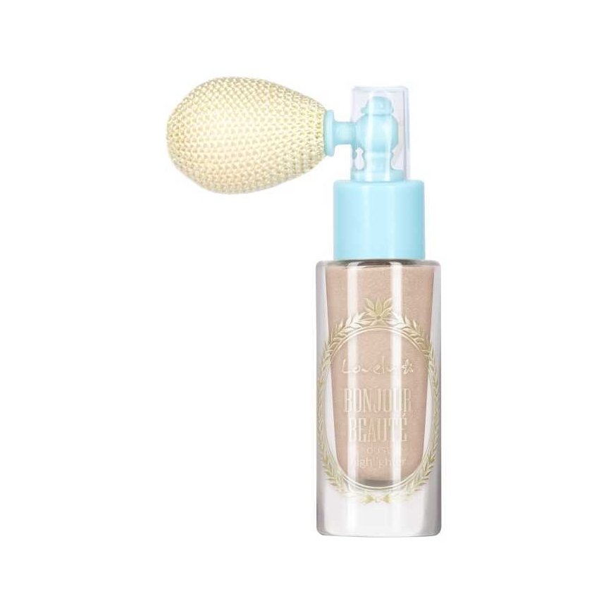 Lovely „Bonjour Beaute Dust Highlighter“ veido, kūno ir plaukų šviestuvas, 2,5 g