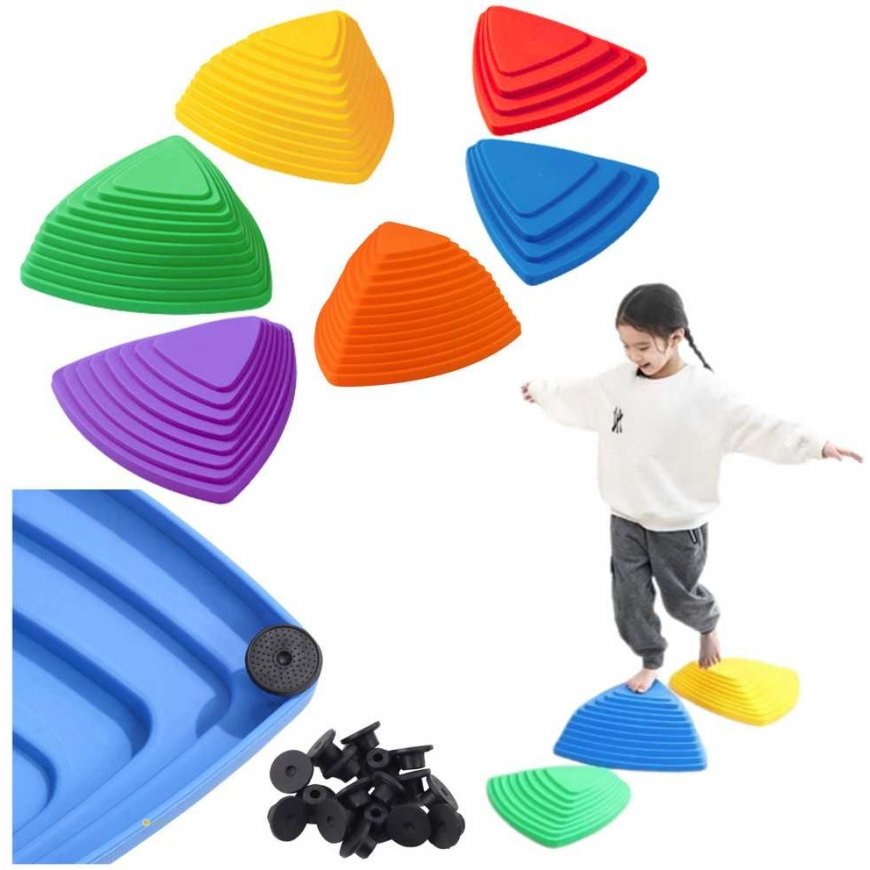 Lean Toys Tasakaalu kivid lastele, 6 tk. – 2
