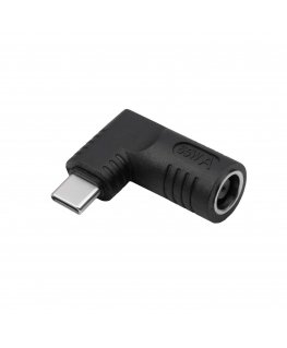 Akyga AK-ND-D01 kabelių lizdinio / kištukinio jungčių tipo keitiklis 7.9 x 5.5 mm + pin USB-C Juoda