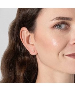 Troli sädelev terasest labret koos kristallidega