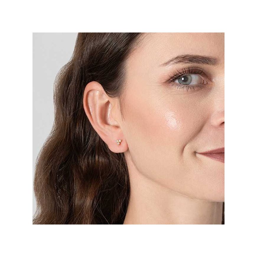 Shiny steel labret with crystals