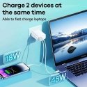 Сетевой зарядное устройство 65W USB + USB-C Remax Kiddy Series RP-U125 белого цвета Сетевой зарядное устройство 65W USB + USB-C Remax Kiddy Series RP-U125 белого цвета