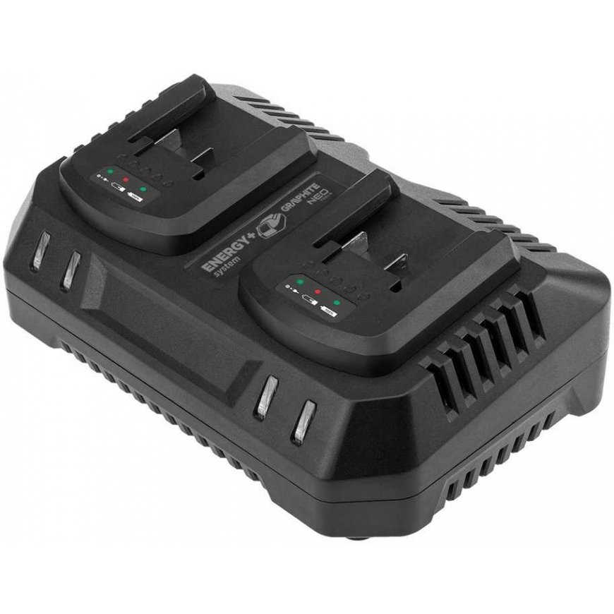Графит Двухканальный источник энергии + зарядное устройство для аккумуляторов