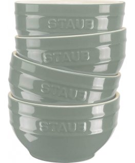 НАБОР СЕРВИРОВКИ STAUB 4 миски 12 см, эвкалиптовый