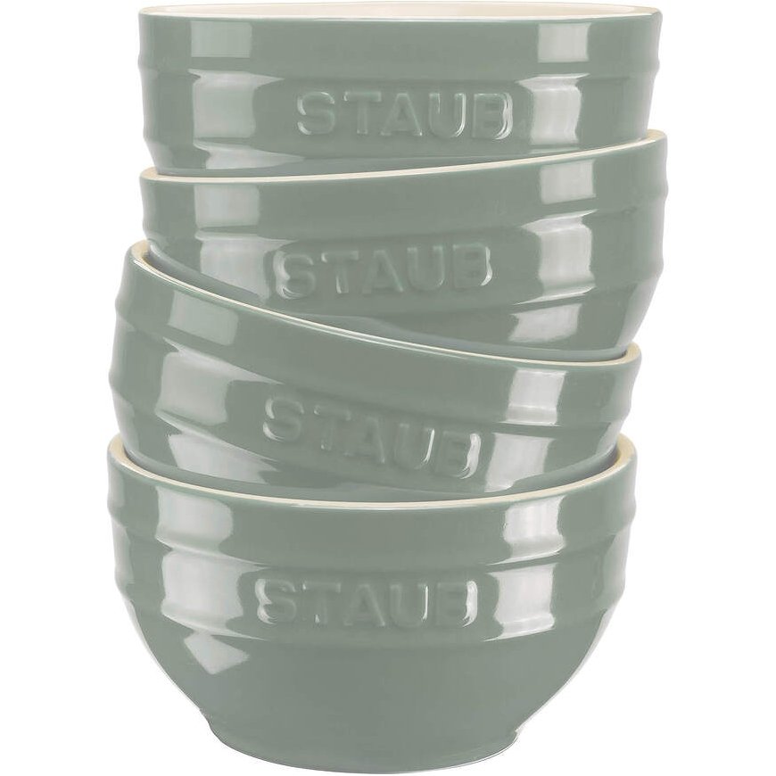 STAUB SERVING Rinkinys 4 misek 12 cm, eukaliptusowy
