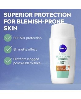Nivea Dieninis UV fluidas probleminei odai „Derma Skin Clear SPF 50+“ (dieninis UV fluidas) 40 ml