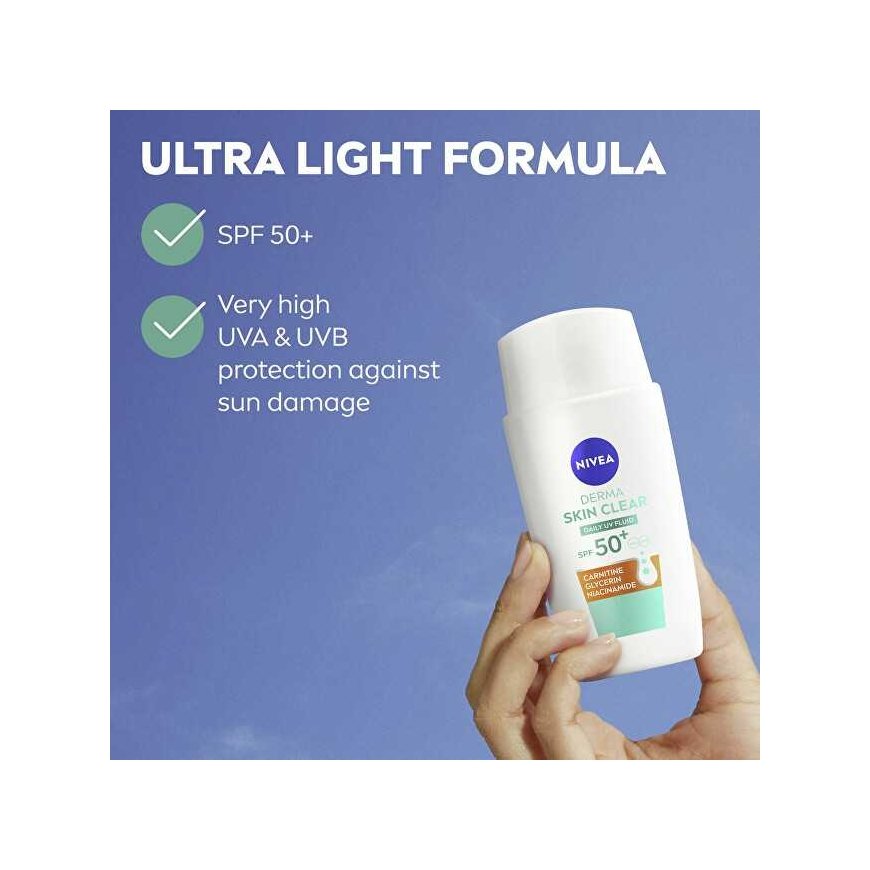Nivea Daily UV Fluid for Problematic Skin 'Derma Skin Clear SPF 50+' (daily UV fluid) 40 ml – 3