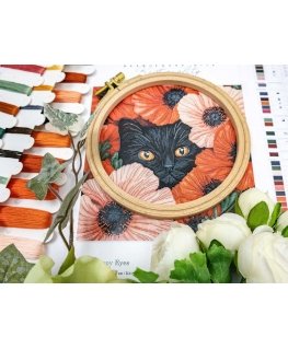 Letistitch tikanduse ristpistes komplekt "Koi silmad" 24x24 cm SLETIL9949