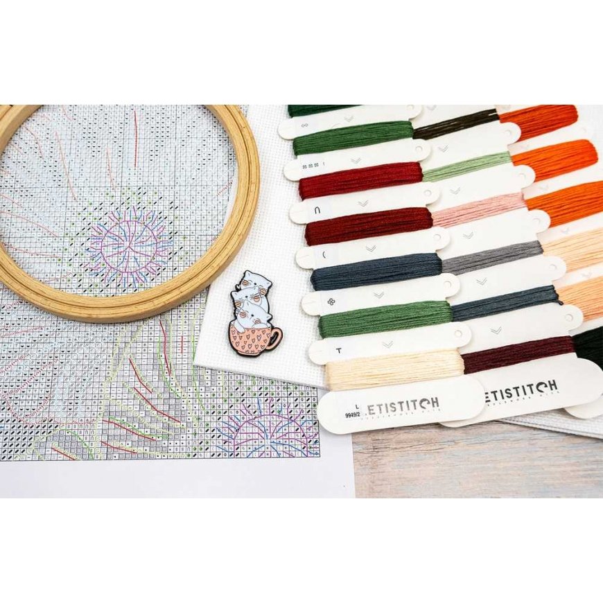 Letistitch ristipistokitti "Poppien silmät" 24x24 cm SLETIL9949 – 3