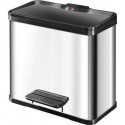 Hailo eco trio plus L 0633-200 Trash can 27 l Stainless steel (W x H x D) 470 x 430 x 340 mm Silver, Black Foot pedal mechanism Hailo eco trio plus L 0633-200 Trash can 27 l Stainless steel (W x H x D) 470 x 430 x 340 mm Silver, Black Foot pedal mechanism