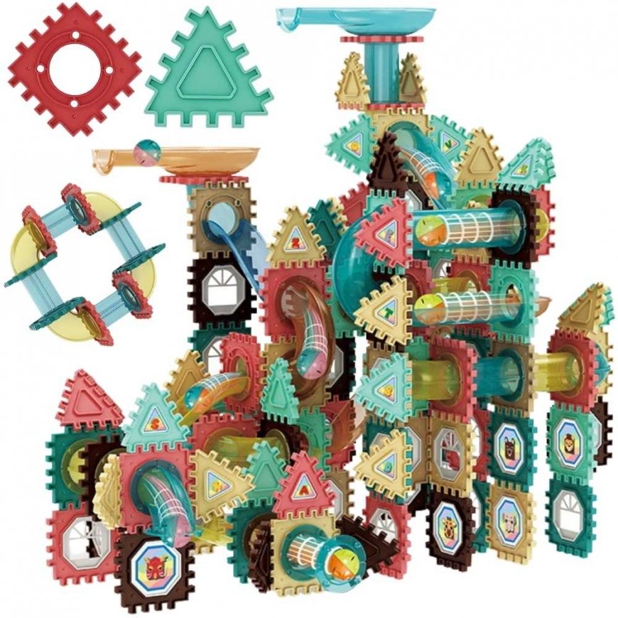 WOOPIE magnetic constructors 3D educational set for ball running, 228 pcs.