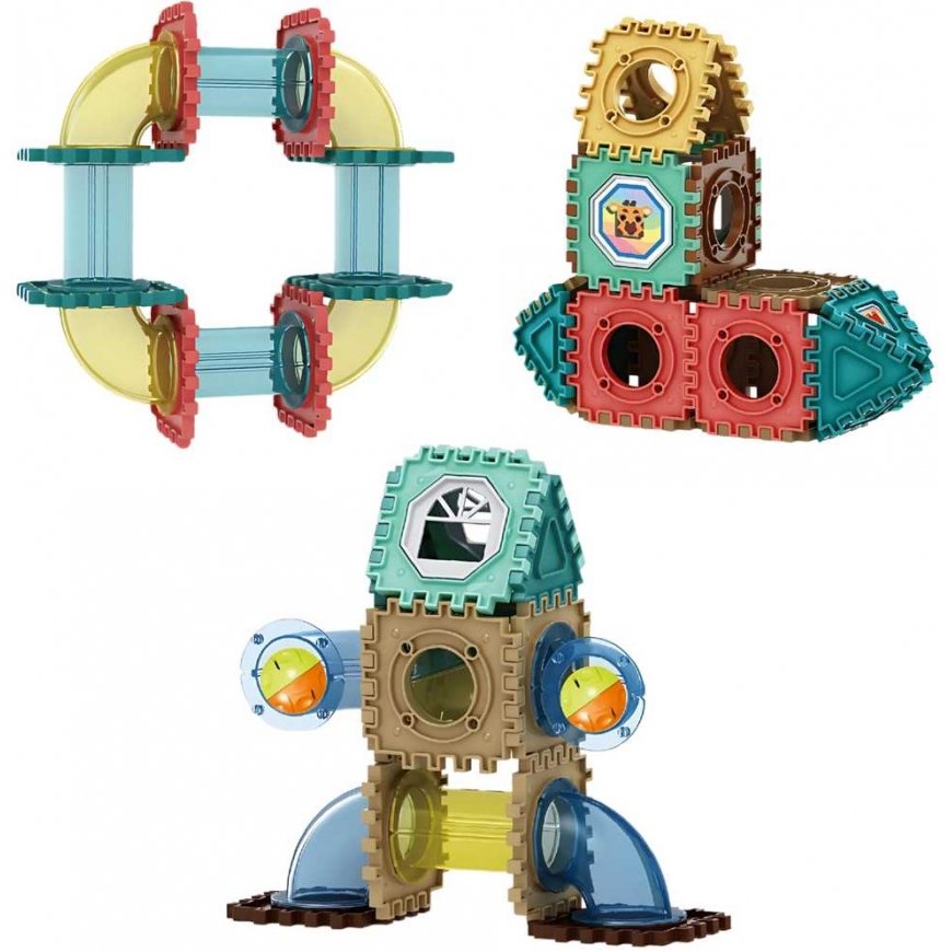 WOOPIE magnetic constructors 3D educational set for ball running, 228 pcs. – 2
