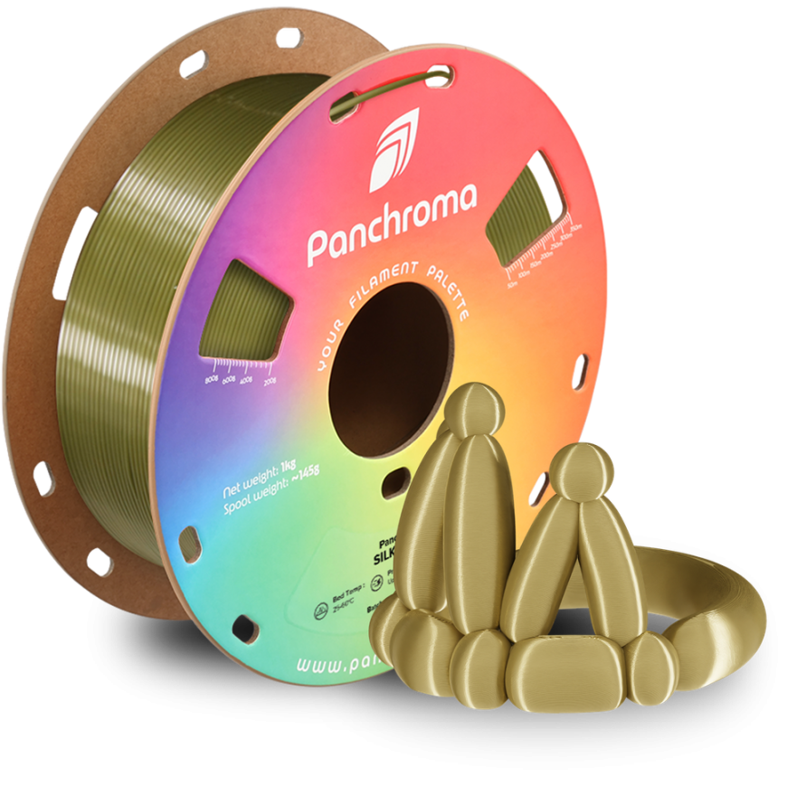 Polymaker Panchroma PLA Silk 1.75мм 1кг - Шелковый латунь