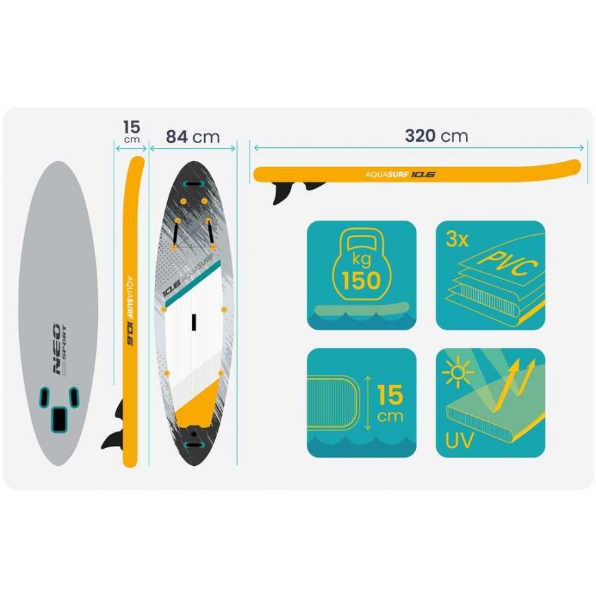 Доска SUP Reefbreak 320 x 84 x 15 см Neo-Sport 170205 – 5
