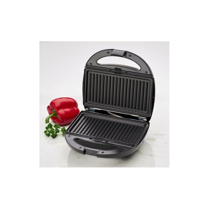 Clatronic ST/WA 3670 sandwich maker 800 W Black, Stainless steel – 3