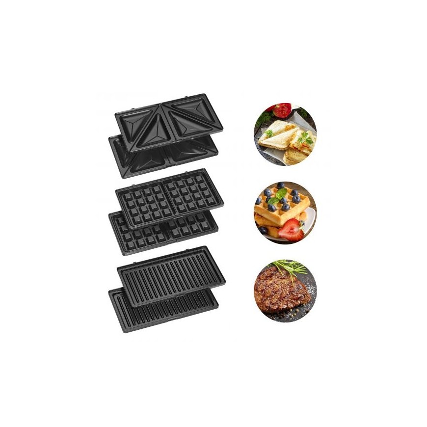 Clatronic ST/WA 3670 võileivagrill 800 W Must, Roostevaba teras – 4