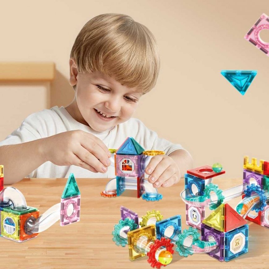 WOOPIE magnetic constructors 3D educational set for ball running, 126 pcs. – 2
