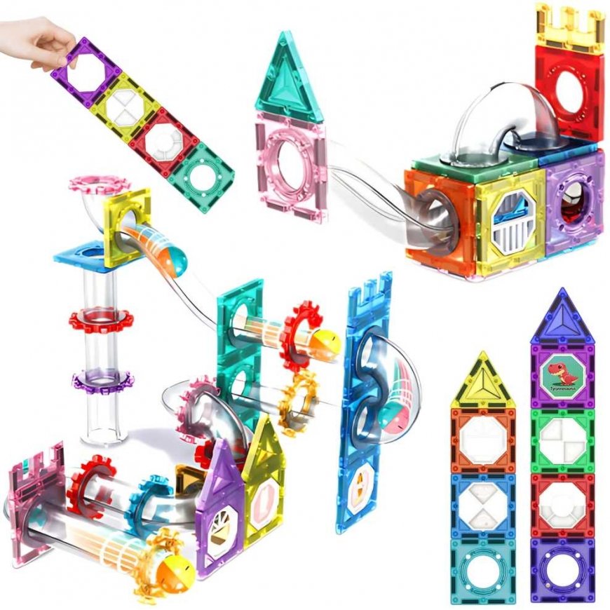 WOOPIE magnetic constructors 3D educational set for ball running, 126 pcs. – 4