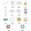 WOOPIE magnetic constructors 3D educational set for ball running, 126 pcs. WOOPIE magnetic constructors 3D educational set for ball running, 126 pcs.