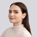Troli Veriami auskarai su rausvu sintetiniu opalu Troli Veriami auskarai su rausvu sintetiniu opalu