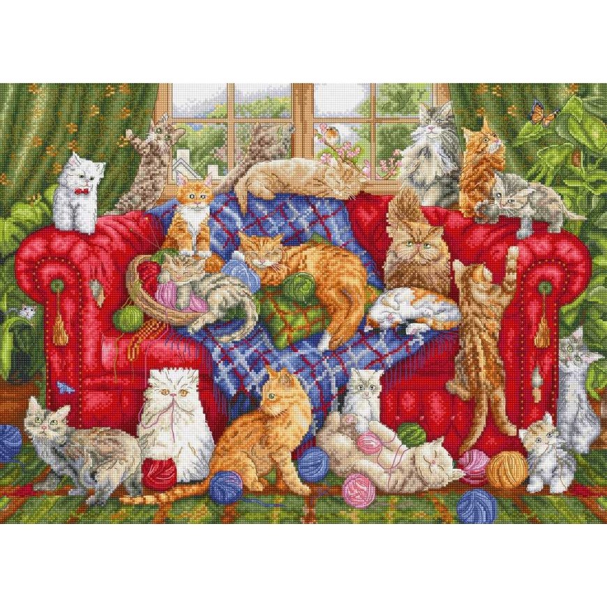 Letistitch Cross Stitch Kit 'Meow Manor' 44x32cm SLETIL9946 – 2