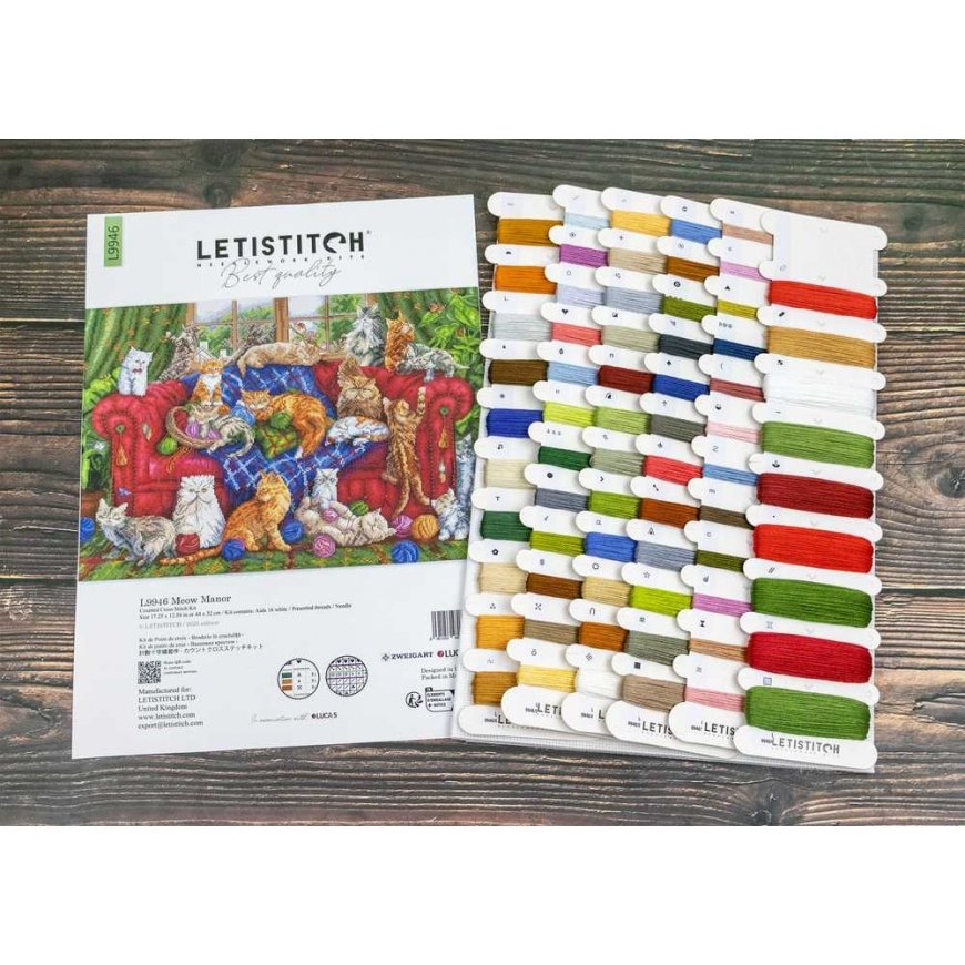 Набор для вышивания крестом Letistitch "Meow Manor" 44x32см SLETIL9946 – 5