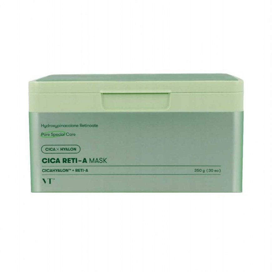 VT Cosmetics - CICA Reti-A Mask - Moisturizing and Exfoliating Face Mask Set in a Sheet - Face masks with retinol 30 pcs/350 g – 2