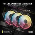Corsair iCUE LINK LX120-R RGB Tietokonekotelo Tuuletin 12 cm musta 3 kpl Corsair iCUE LINK LX120-R RGB Tietokonekotelo Tuuletin 12 cm musta 3 kpl