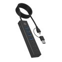 ICY BOX IB-HUB1737-C3 USB 3.2 Gen 1 (3.1 Gen 1) Type-C 5000 Mbit/s Must ICY BOX IB-HUB1737-C3 USB 3.2 Gen 1 (3.1 Gen 1) Type-C 5000 Mbit/s Must